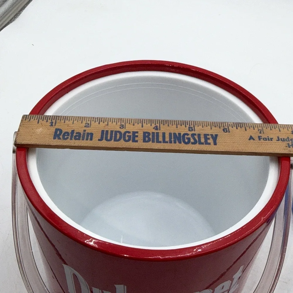 Rare Dubonnet Wine Company Rouge et Blanc Red Ice Bucket Promo Advertising Retro